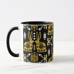 Mug Rabbit Nordic Scandinavian Folk Art
