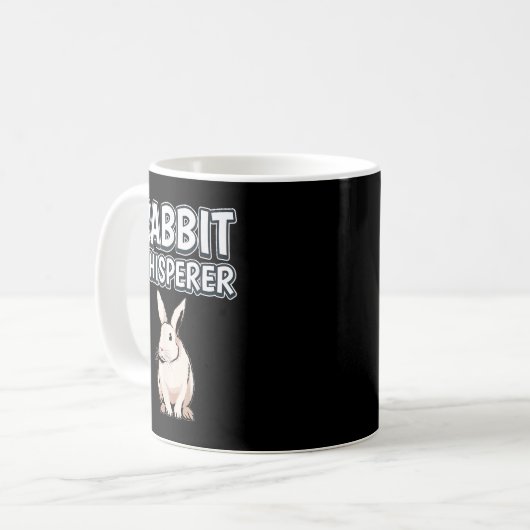 Mug Rabbit Whisperer Funny Quote Rabbits (Devant gauche)
