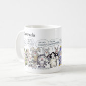 Mug Rabbitude 19 lapins de bande dessinée (Devant gauche)