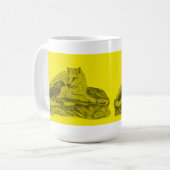 Mug Rabe mit Wolf schwarz gelée Design (Devant gauche)