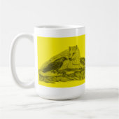 Mug Rabe mit Wolf schwarz gelée Design (Gauche)