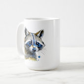 Mug Raccoon à l'aquarelle (Devant gauche)