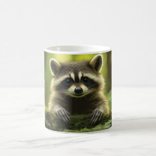 Mug Raccoon adorable et grenouille à la recherche de M