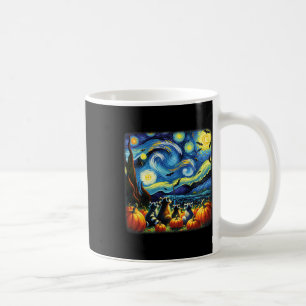 Mug Raccoon Automne Halloween Van Gogh Starry Night Pu