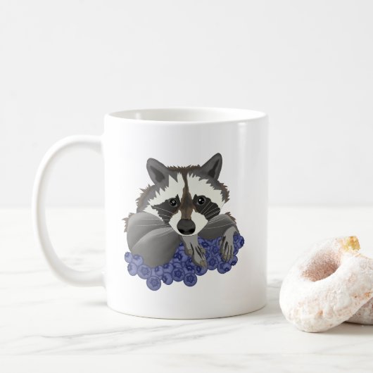 Mug Raccoon aux bleuets (Avec donut)