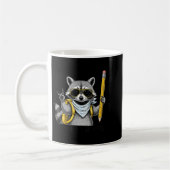 Mug Raccoon Back To School Funny For Teacher Boy Girl  (Gauche)