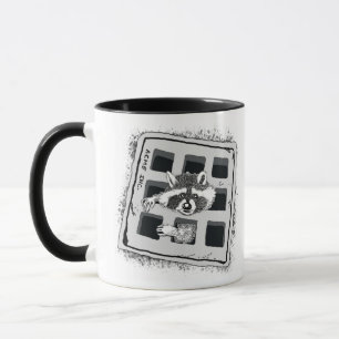 Mug Raccoon coincé dans Grate Illustration