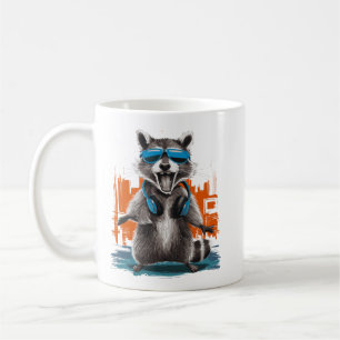 Mug Raccoon cool avec casque