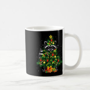 Mug Raccoon Cosplay Xmas Tree Amoureux des animaux cor