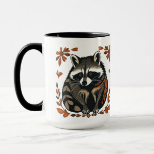 Mug Raccoon de Whimsical Woodland Animal Folk ou Triba