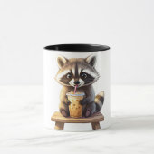 Mug Raccoon Drinking Iced Coffee (Centre)