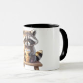 Mug Raccoon Drinking Iced Coffee (Devant droit)