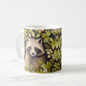 Mug Raccoon et feuilles verts inspirés de William Morr (Devant gauche)