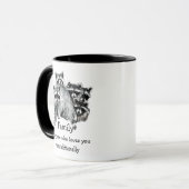 Mug Raccoon Famille Amis Aimer Citation Noël (Devant gauche)