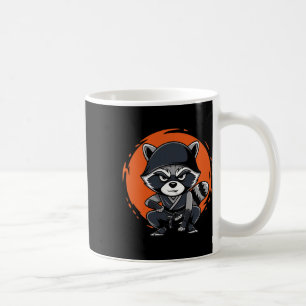 Mug Raccoon Funny Karate Design Costume Animaux