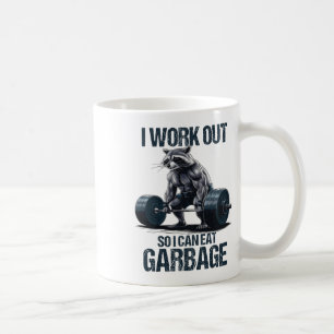 Mug Raccoon Gym Entraînement De Poids Je M'Efforce Pou