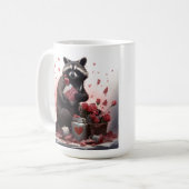 Mug Raccoon ordures poésie Valentines jour (Devant gauche)