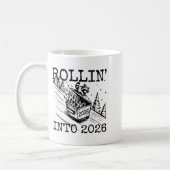 Mug Raccoon Rolling Into 2026 Happy New Year 2026 Funn (Gauche)