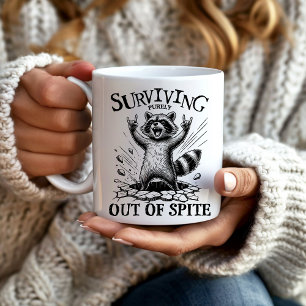 Mug Raccoon Sarcastique qui survit hors de l'espiègle