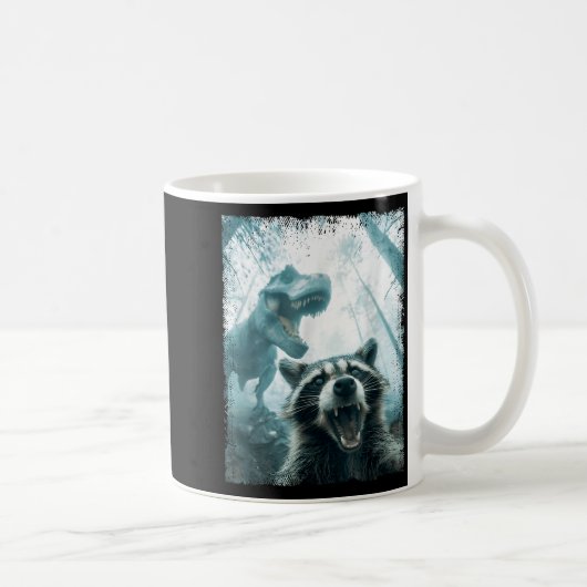 Mug Raccoon Selfie With Tyrannosaurus T Rex Adventure  (Droite)