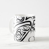 Mug Raccoon tribal noir et blanc (Devant gauche)