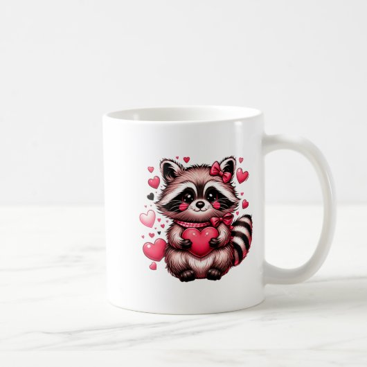 Mug Raccoon Valentine Hearts (Droite)