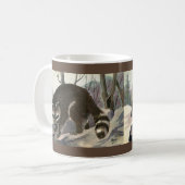 Mug Raccoon vintage, Forêt Animale Sauvage Créatures (Devant gauche)