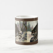 Mug Raccoon vintage, Forêt Animale Sauvage Créatures (Centre)