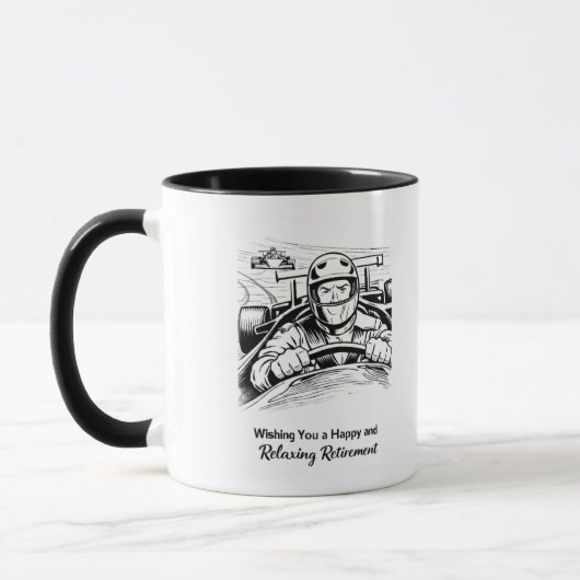 Mug Race car driving retiree (Gauche)