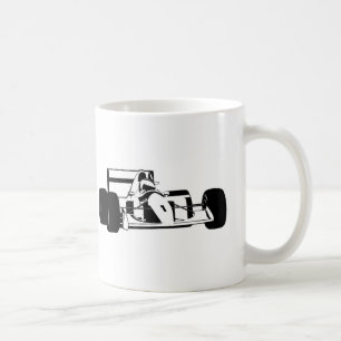 Mug Race Car Silhouette noir et blanc