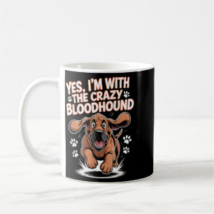 Mug Race de chien drôle et mignon avec le Bloodhound f