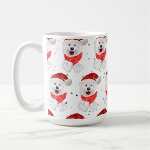 Mug Race de chien Samoyède Étoiles de Noël