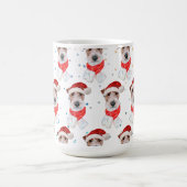 Mug Race de chien Terrier à poil dur Fox Noël Etoiles (Centre)