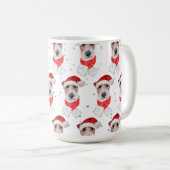 Mug Race de chien Terrier à poil dur Fox Noël Etoiles (Devant droit)