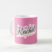 Mug Rachel nom joli design (Devant gauche)