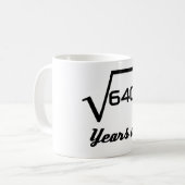 Mug Racine carrée de 6400 80 années (Devant gauche)