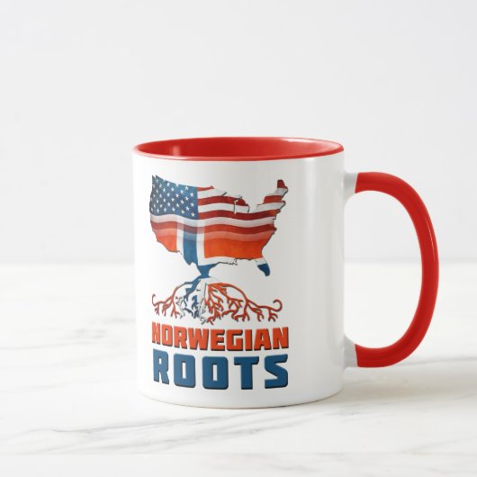 Mug Racines norvégiennes américaines (Droite)