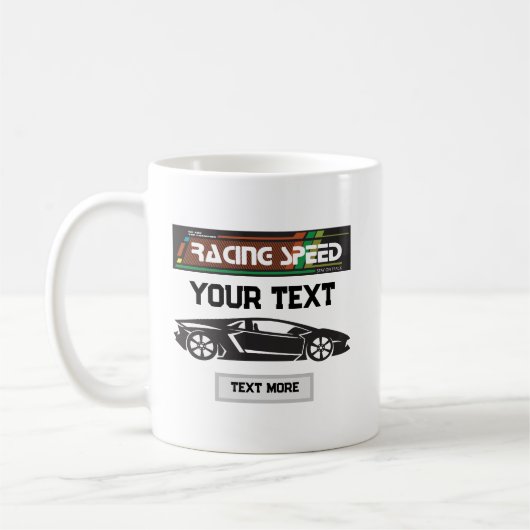 Mug Racing Speed Car Design – Fast Motorsport Performa (Gauche)