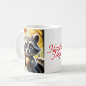 Mug Racon de style Cute Kawaii tenant un gland (Devant gauche)