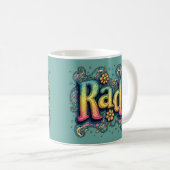 Mug Rad les années 70 Super psychédélique esthétique (Devant droit)