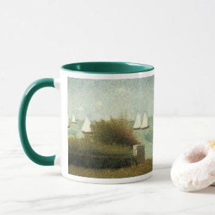 Mug Rade de Grandcamp par Georges Seurat, Art Vintage