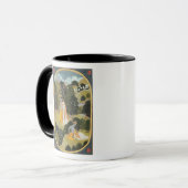 Mug Radha et Krishna marchant dans un verger (Devant gauche)