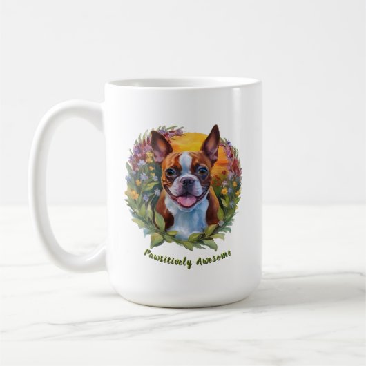 Mug Radiant Boston Terrier Mug, Gili's mignon animaux (Gauche)