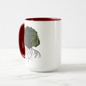 Mug Radiant Brown Afro Collage Femme Portrait Design (Devant gauche)