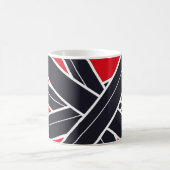 Mug Radiating Black Stripes on Light Red Background (Centre)