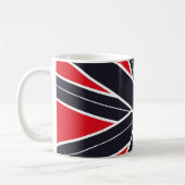 Mug Radiating Black Stripes on Light Red Background (Gauche)
