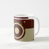 Mug Radio Brown Rétro Et Antique Or (Devant droit)