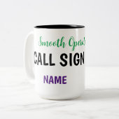 Mug radio HAM de l'opérateur lisse (Devant gauche)