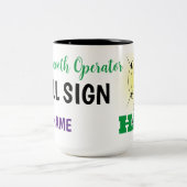 Mug radio HAM de l'opérateur lisse (Centre)