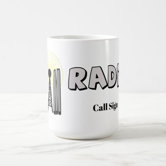 Mug radio jambon avec répéteur et indicatif d'appe (Centre)